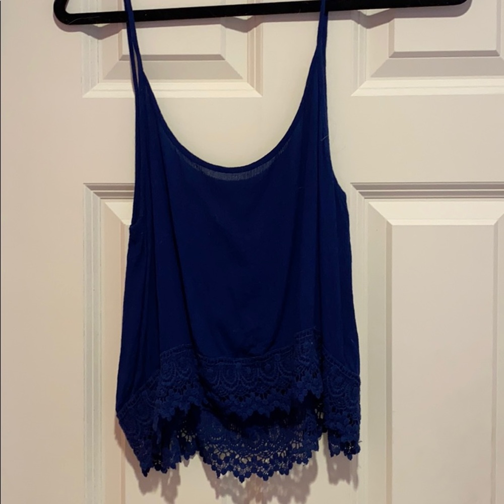 Navy Crop Top